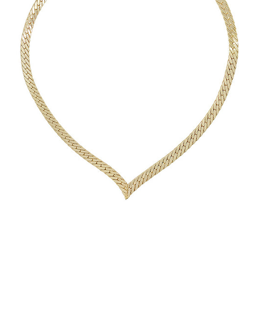 V Shape Snake Chain Short Necklace