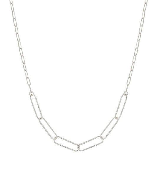 Textured Clip Chain Short Necklace