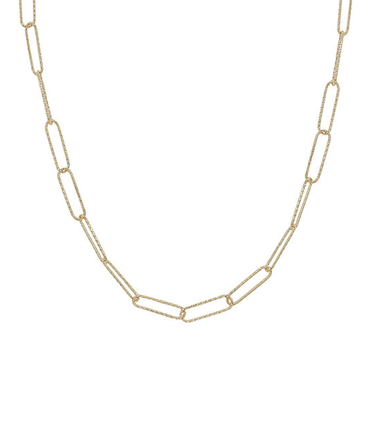 Textured Clip Chain Short Necklace