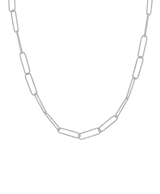 Textured Clip Chain Short Necklace