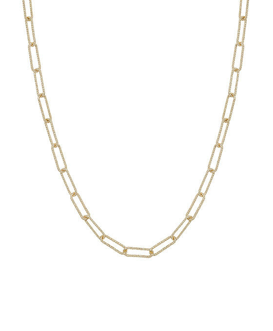 Textured Clip Chain Short Necklace