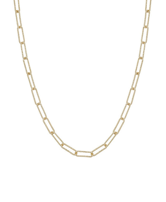 Textured Clip Chain Short Necklace