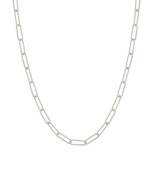 Textured Clip Chain Short Necklace