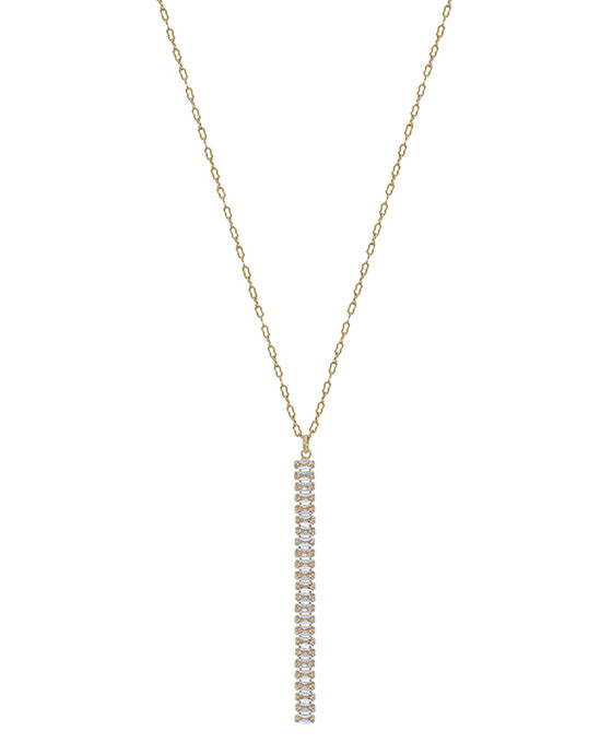 2 Inches Crystal Pendant Thin Chain Short Necklace