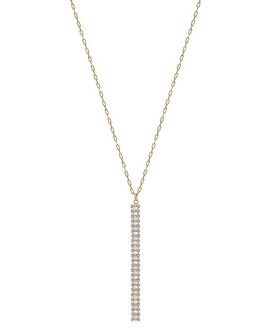 2 Inches Crystal Pendant Thin Chain Short Necklace