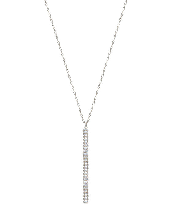 2 Inches Crystal Pendant Thin Chain Short Necklace