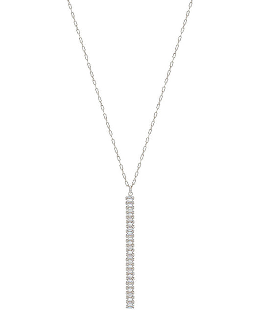 2 Inches Crystal Pendant Thin Chain Short Necklace