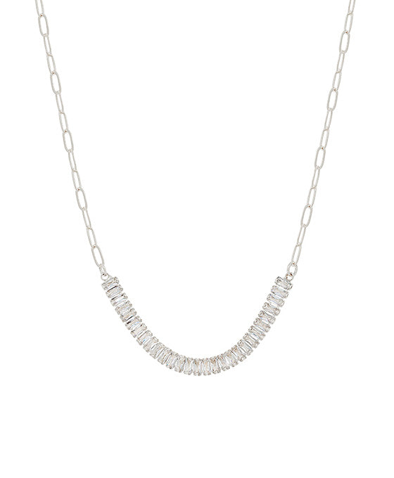 Crystal Chain Accent Short Necklace