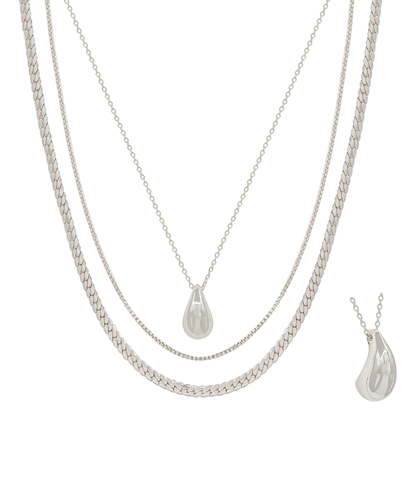 3 Layered Snake Chain Short Necklace
