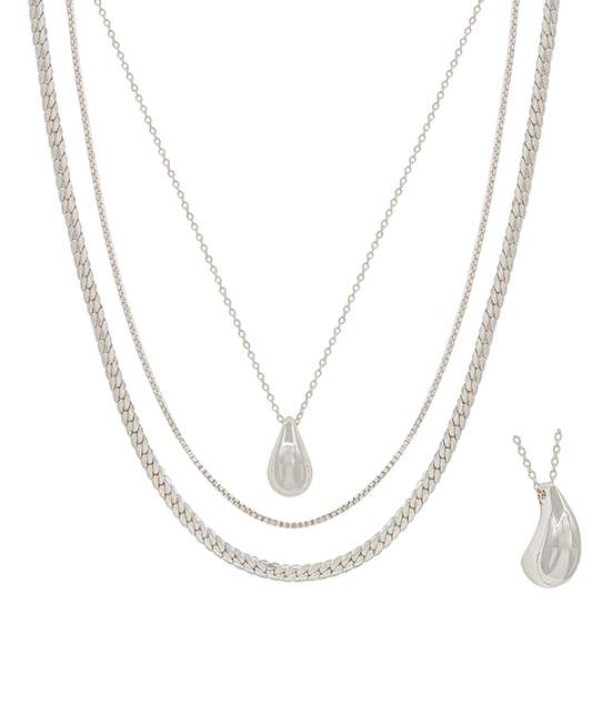 3 Layered Snake Chain Short Necklace