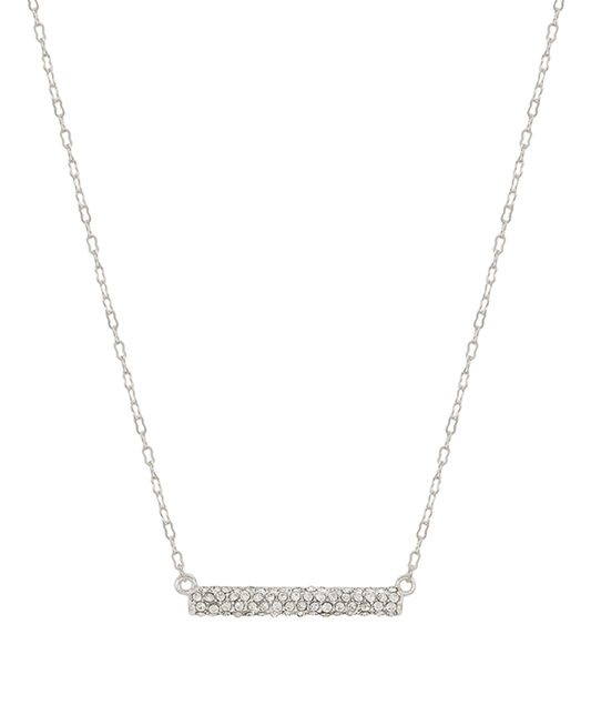 Pave Cylinder Short Necklace