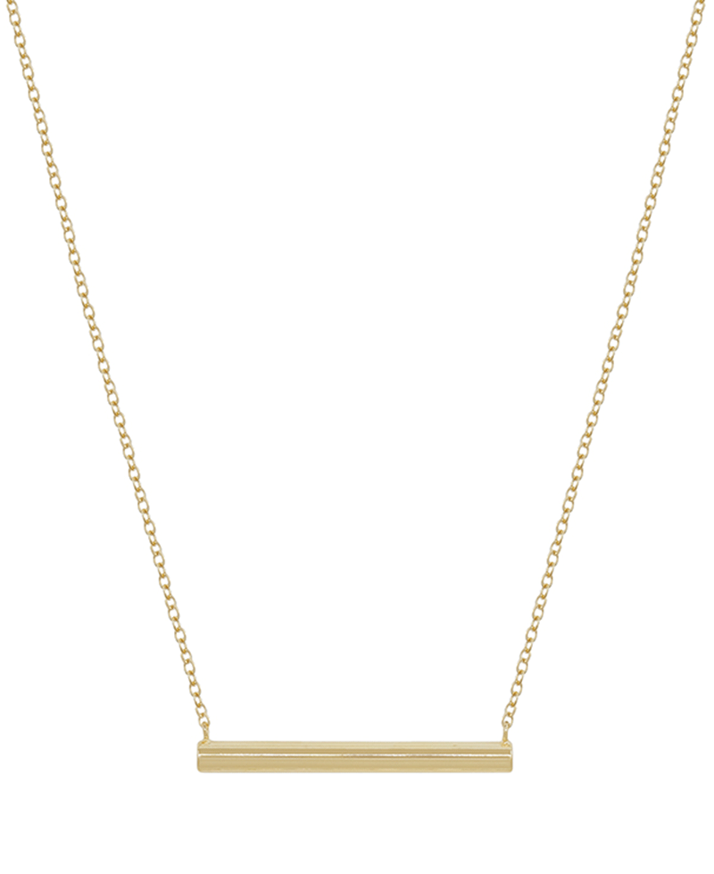 Metal Cylinder Short Necklace