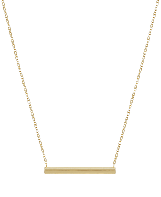 Metal Cylinder Short Necklace