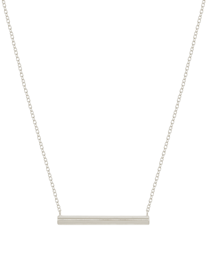 Metal Cylinder Short Necklace