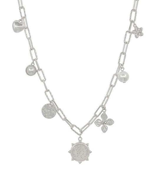 Coin w/ Charms Short Necklace