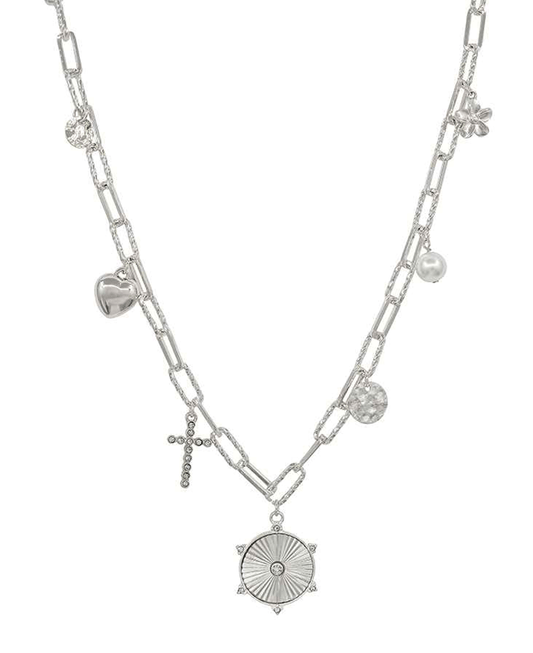 Coin w/ Charms Short Necklace