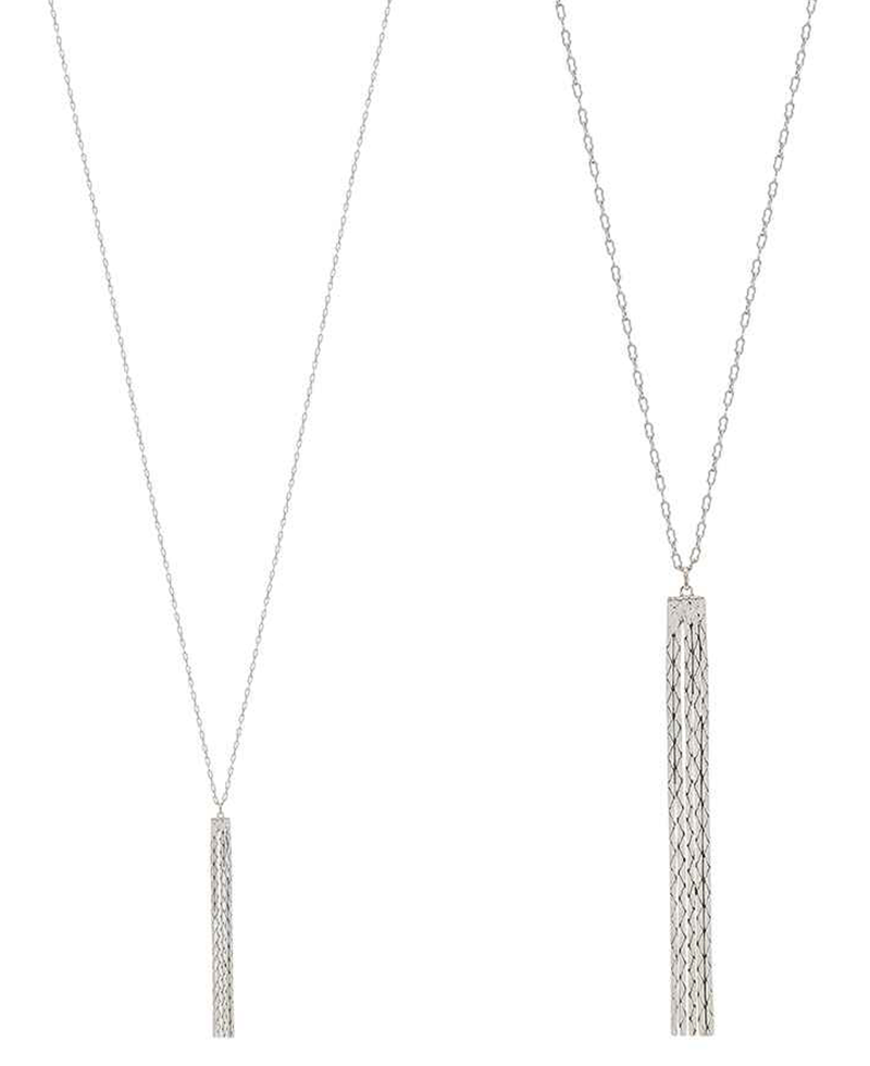 2.2" Chain Linear Pendant Necklace