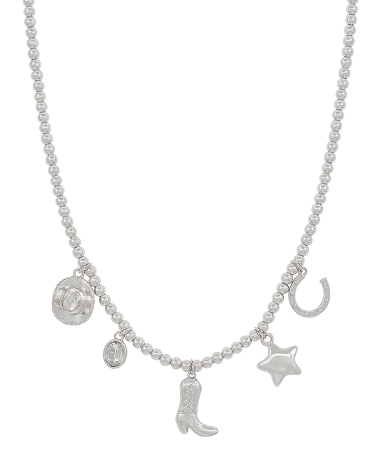 Multi Western Charm 4mm CCB Short Necklace