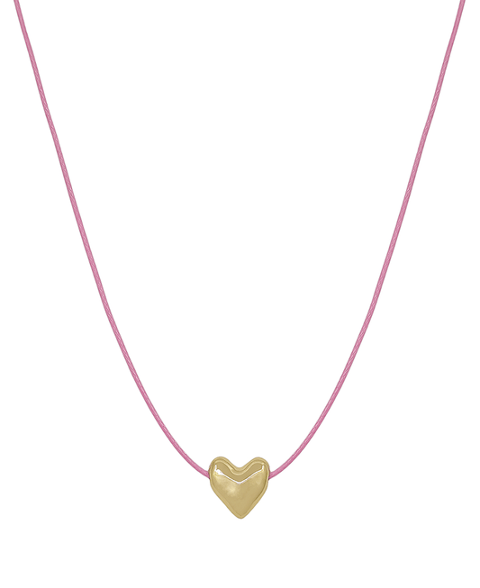 14mm Puffy Heart Cord Short Necklace