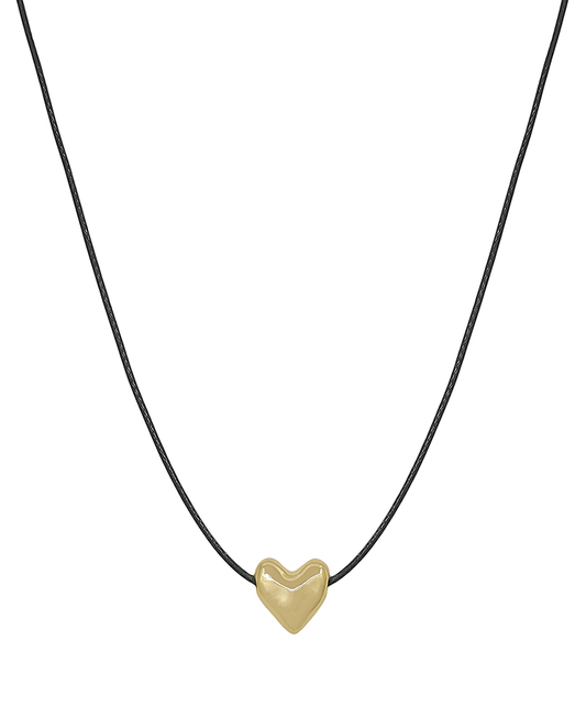 14mm Puffy Heart Cord Short Necklace