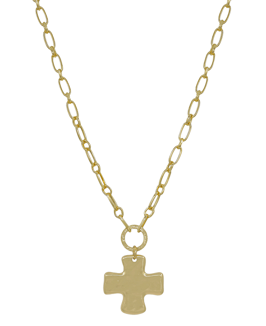 Cross Pendant Chain Short Necklace