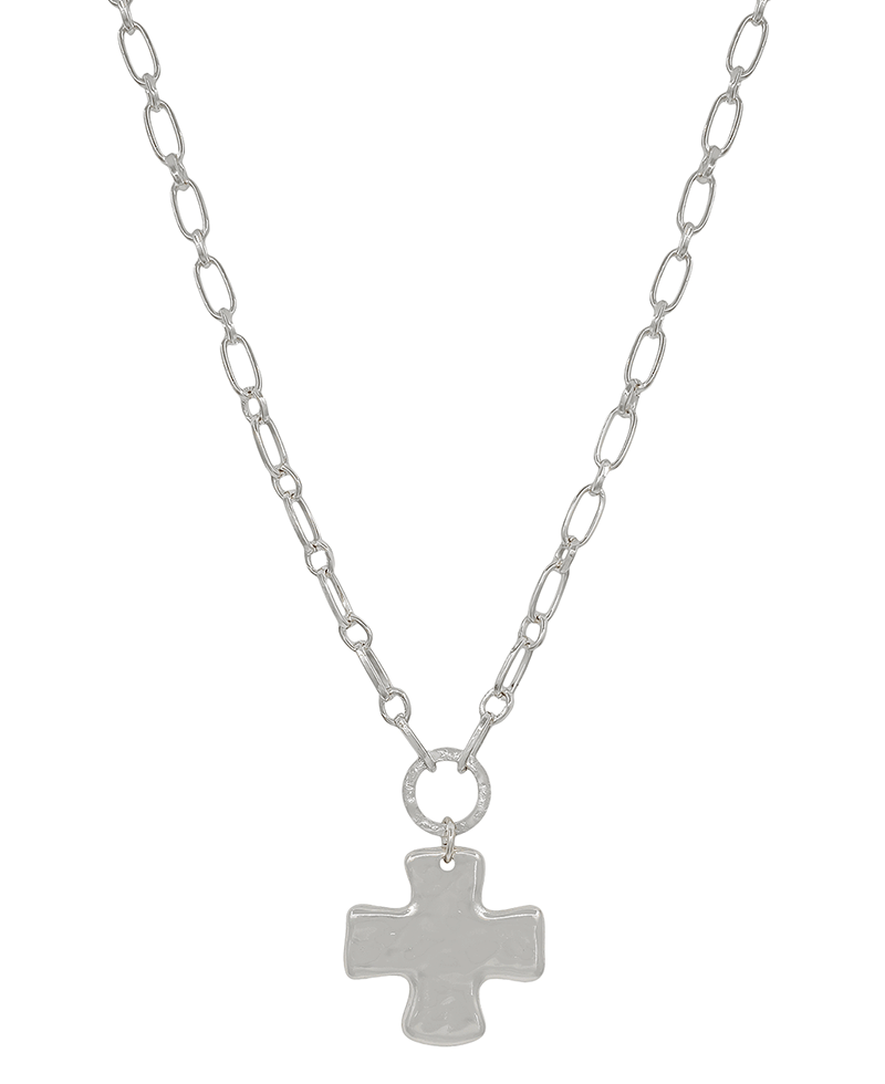 Cross Pendant Chain Short Necklace