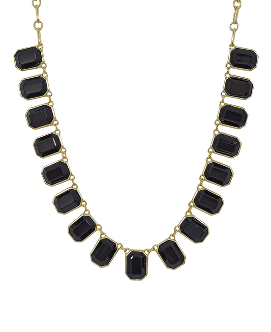 15mm Rectangular Stone Statement Short Necklace