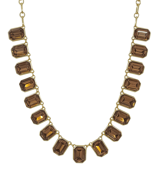 15mm Rectangular Stone Statement Short Necklace