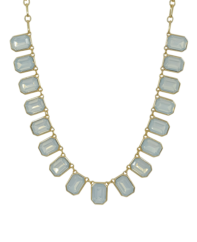 15mm Rectangular Stone Statement Short Necklace