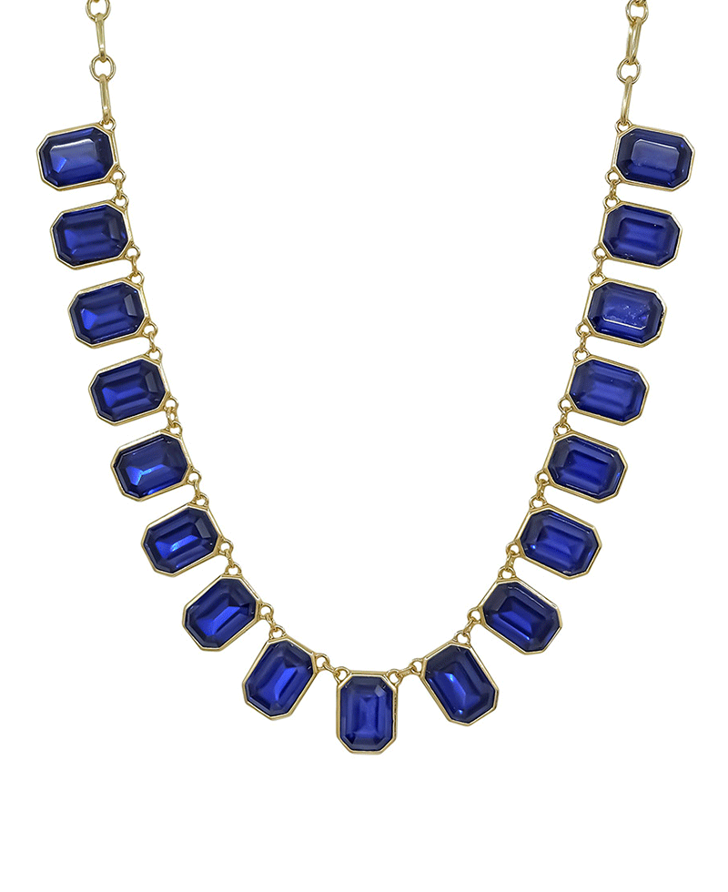 15mm Rectangular Stone Statement Short Necklace