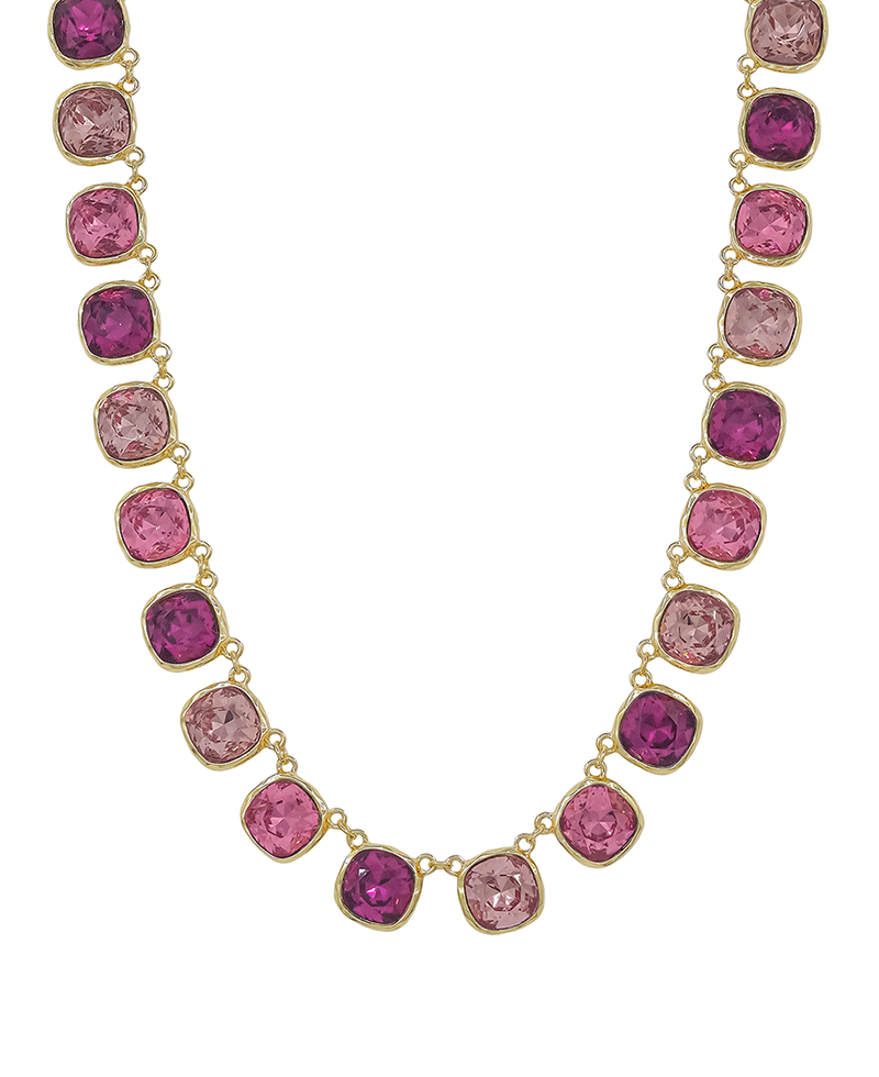 12mm Color Mixed Crystal Short Necklace