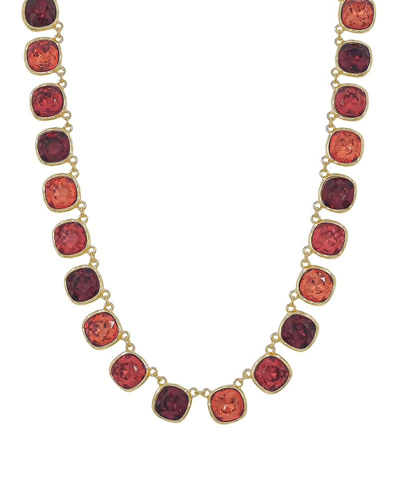 12mm Color Mixed Crystal Short Necklace