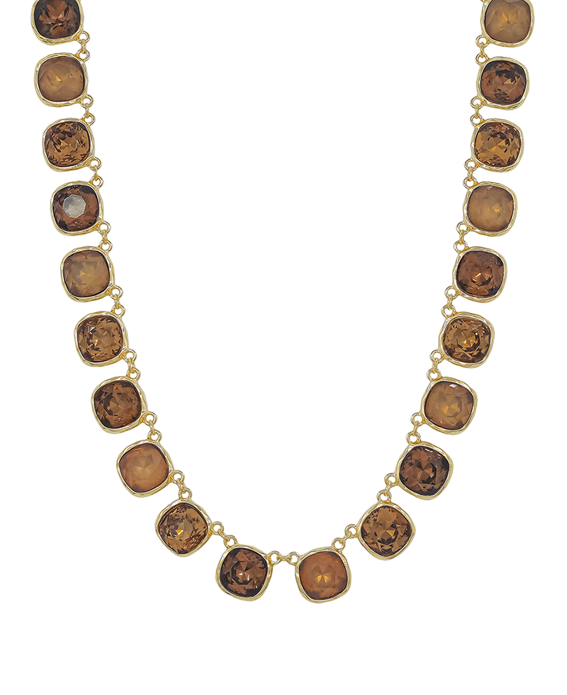 12mm Color Mixed Crystal Short Necklace