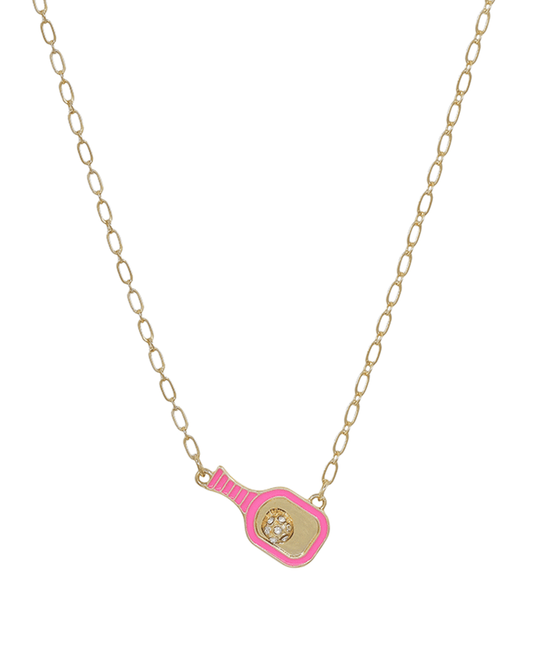 Pickleball Epoxy Short Necklace