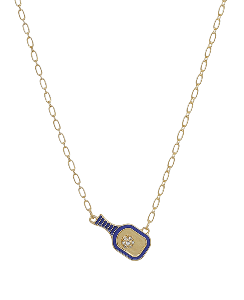 Pickleball Epoxy Short Necklace