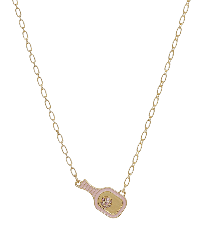 Pickleball Epoxy Short Necklace