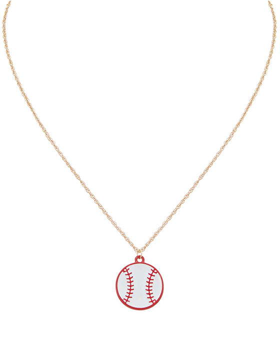 Sports Epoxy Pendant Chain Necklace
