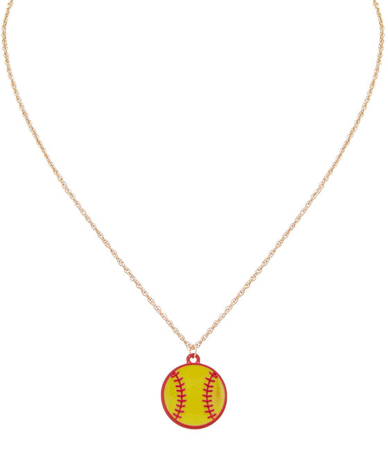 Sports Epoxy Pendant Chain Necklace