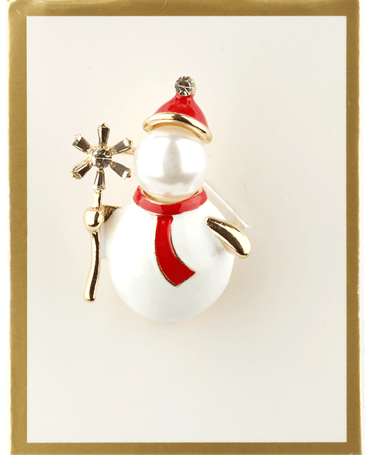 Pearl & Epoxy Christmas Brooch