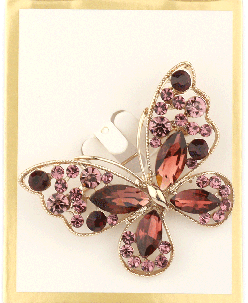 Rhinestone Butterfly Brooch