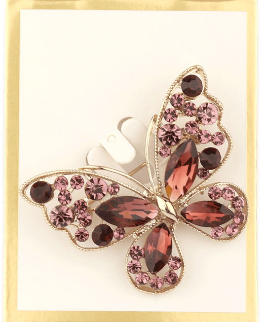 Rhinestone Butterfly Brooch