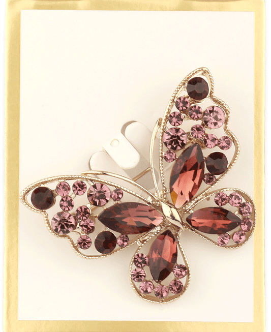 Rhinestone Butterfly Brooch