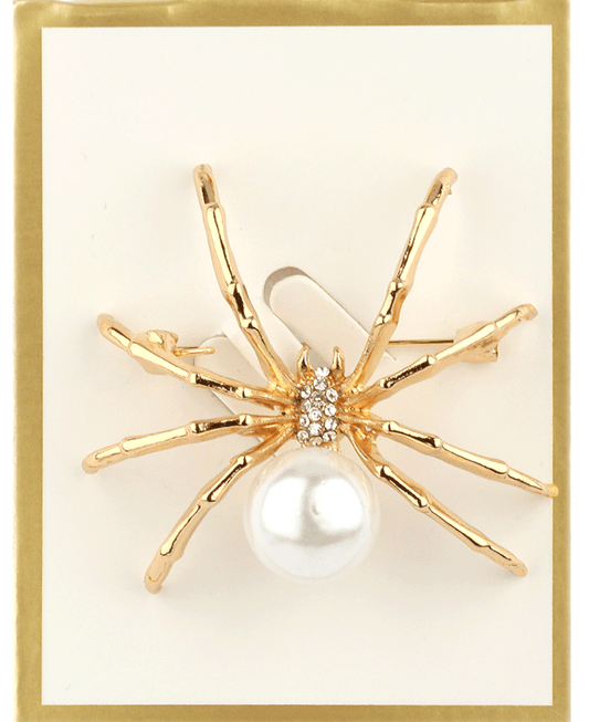 Spider w/ Pearl Brooch