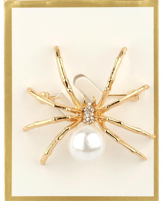 Spider w/ Pearl Brooch