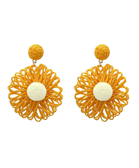 Raffia Flower Earring