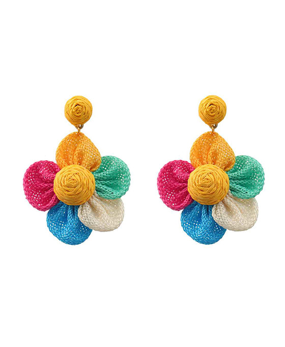 Raffia Flower Earring