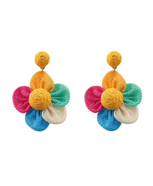 Raffia Flower Earring