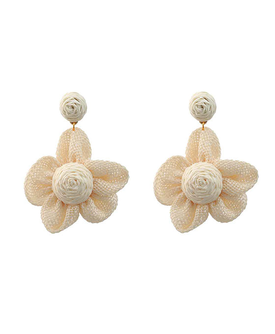 Raffia Flower Earring