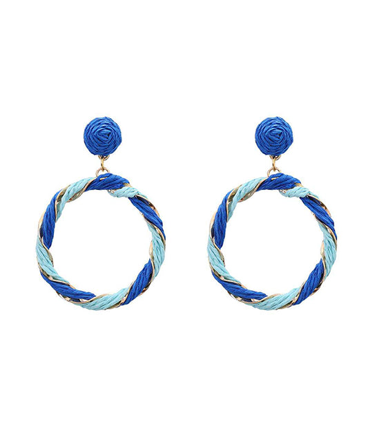 Raffia Round Earring