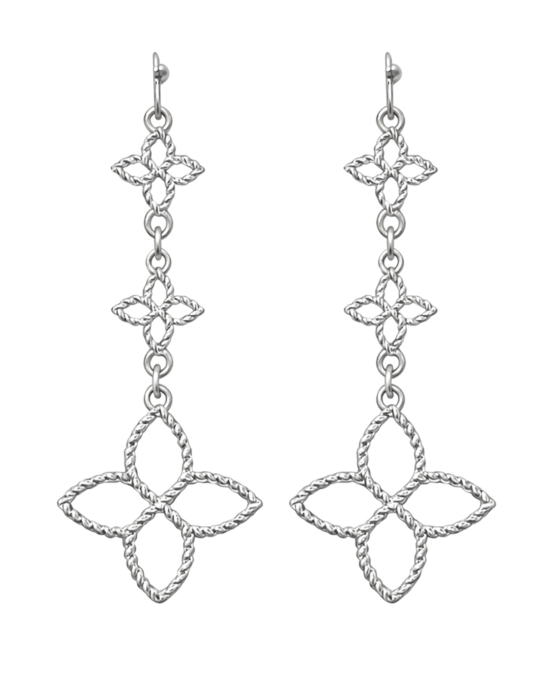 Multi Flower Dangle Earring